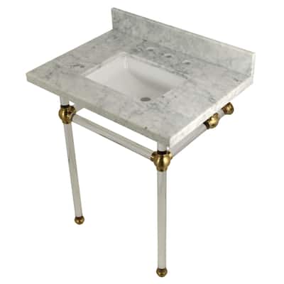 Kingston Brass Templeton 30" Rectangular Marble Wall Mounted Bathroom