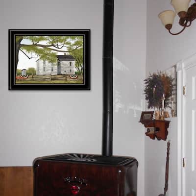 TrendyDecor4U Farmhouse "Sweet Summertime House" Framed Print Wall Art by Billy Jacobs