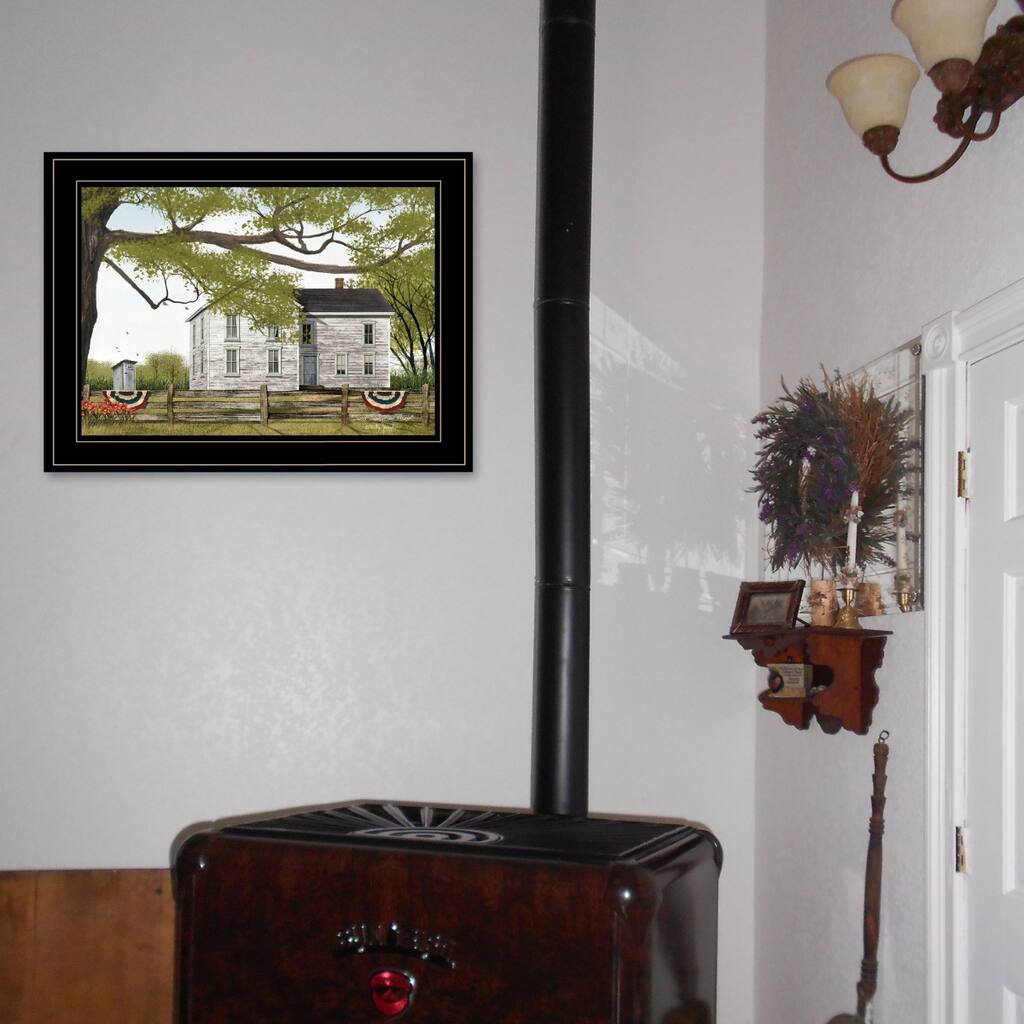 TrendyDecor4U Farmhouse "Sweet Summertime House" Framed Print Wall Art by Billy Jacobs