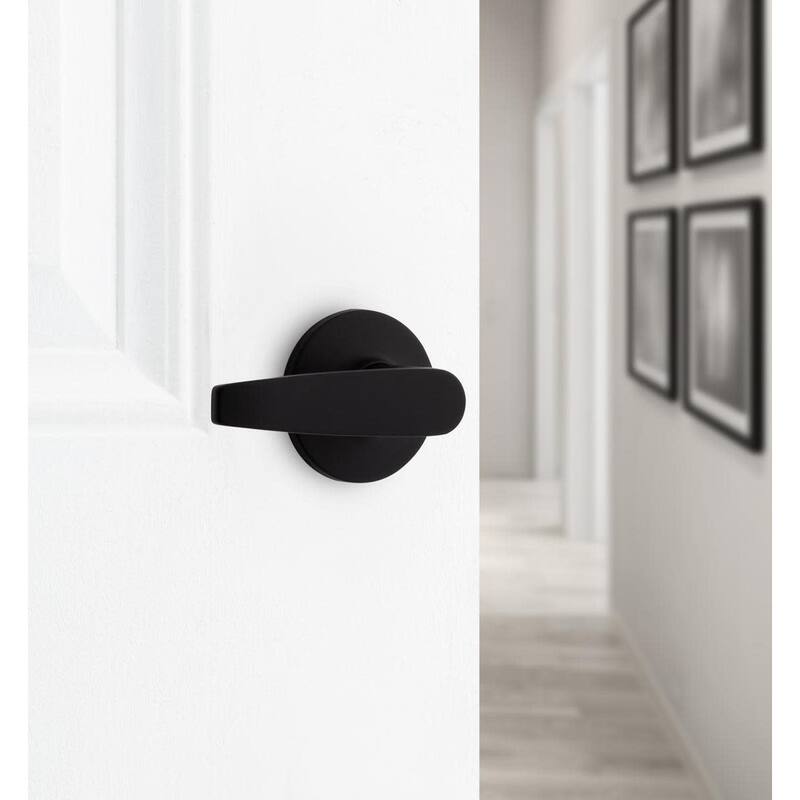 Kwikset Winston Passage Door Lever Set with Round Rose from the