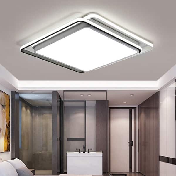 19'' LED Flush Mount Ceiling Lighting Square Acrylic Light On Sale