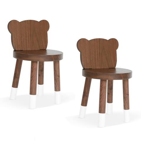 Baba Kids Chair, Solid Walnut, Set of 2