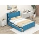 preview thumbnail 13 of 24, Full Size Platform Bed with Drawers and Storage Shelves