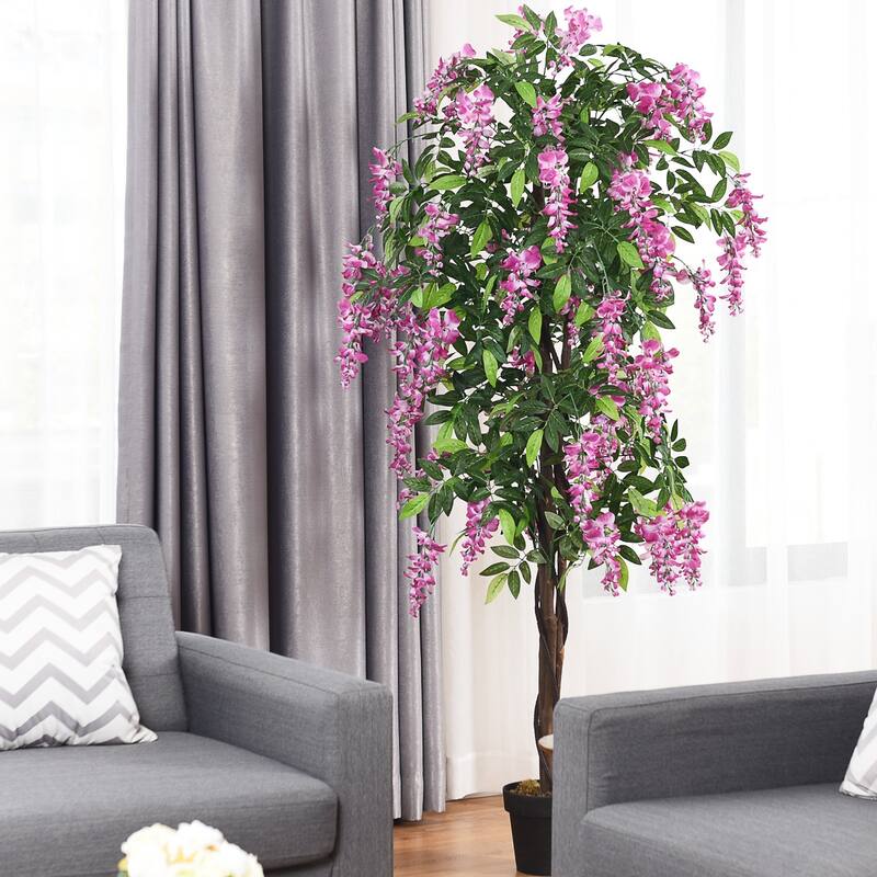 Artificial Wisteria Tree 6FT Indoor Outdoor with Adjustable Branches