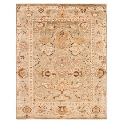 ECARPETGALLERY Hand-knotted Jules Serapi Khaki Wool Rug - 7'10 x 9'11