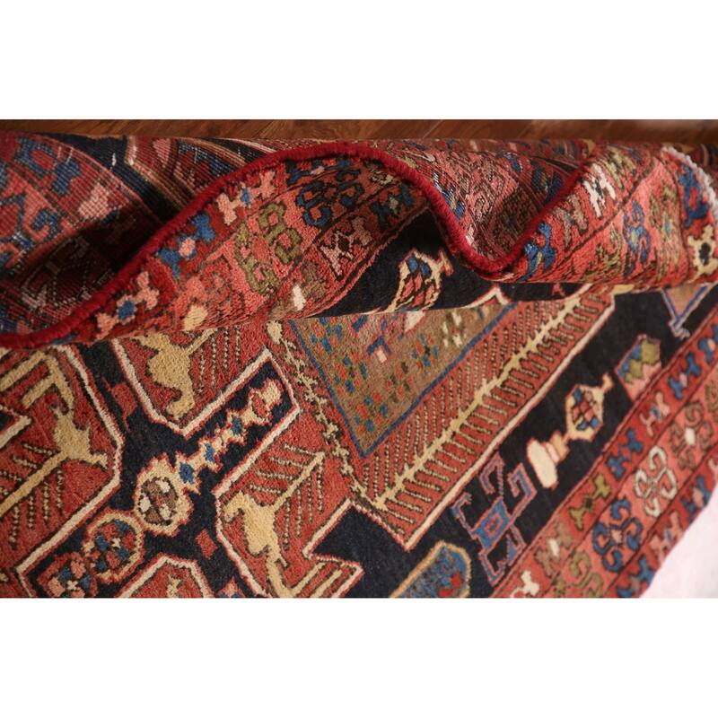 Tribal Meshkin Persian Runner Rug Vintage Wool Carpet - 3'4"x 9'5"