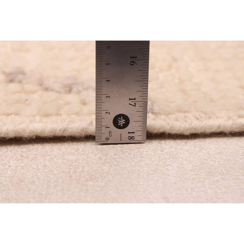 ECARPETGALLERY Hand-knotted Looma Cream Wool Rug - 8'3 x 10'0