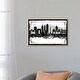 preview thumbnail 6 of 10, iCanvas "Mexico City Black And White Framed Skylines" by WallDecorAddict Framed
