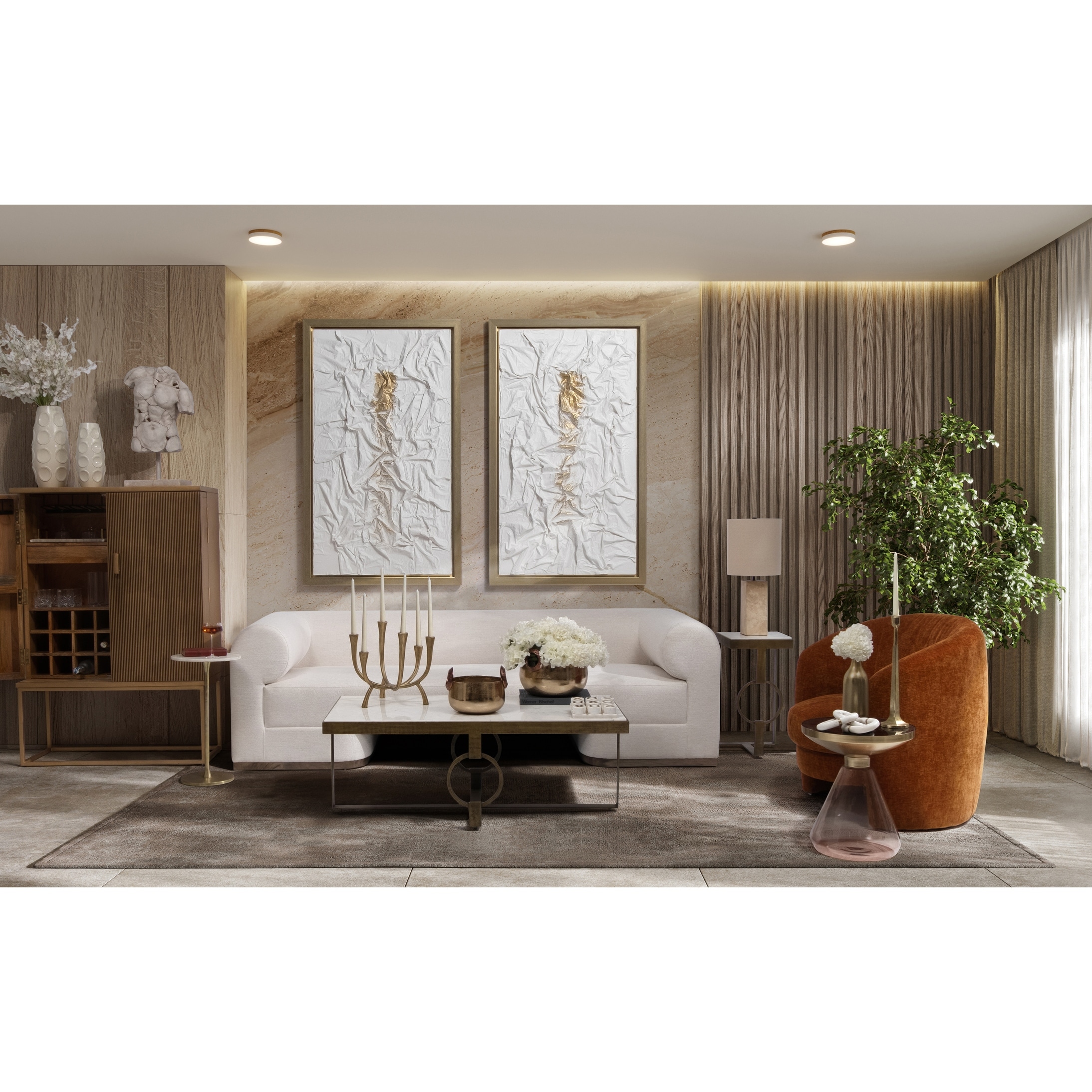 Sagebrook Home Modern Neutral Unique Cracked Man Torso Decorative Sculpture - 15" x 9" x 25"