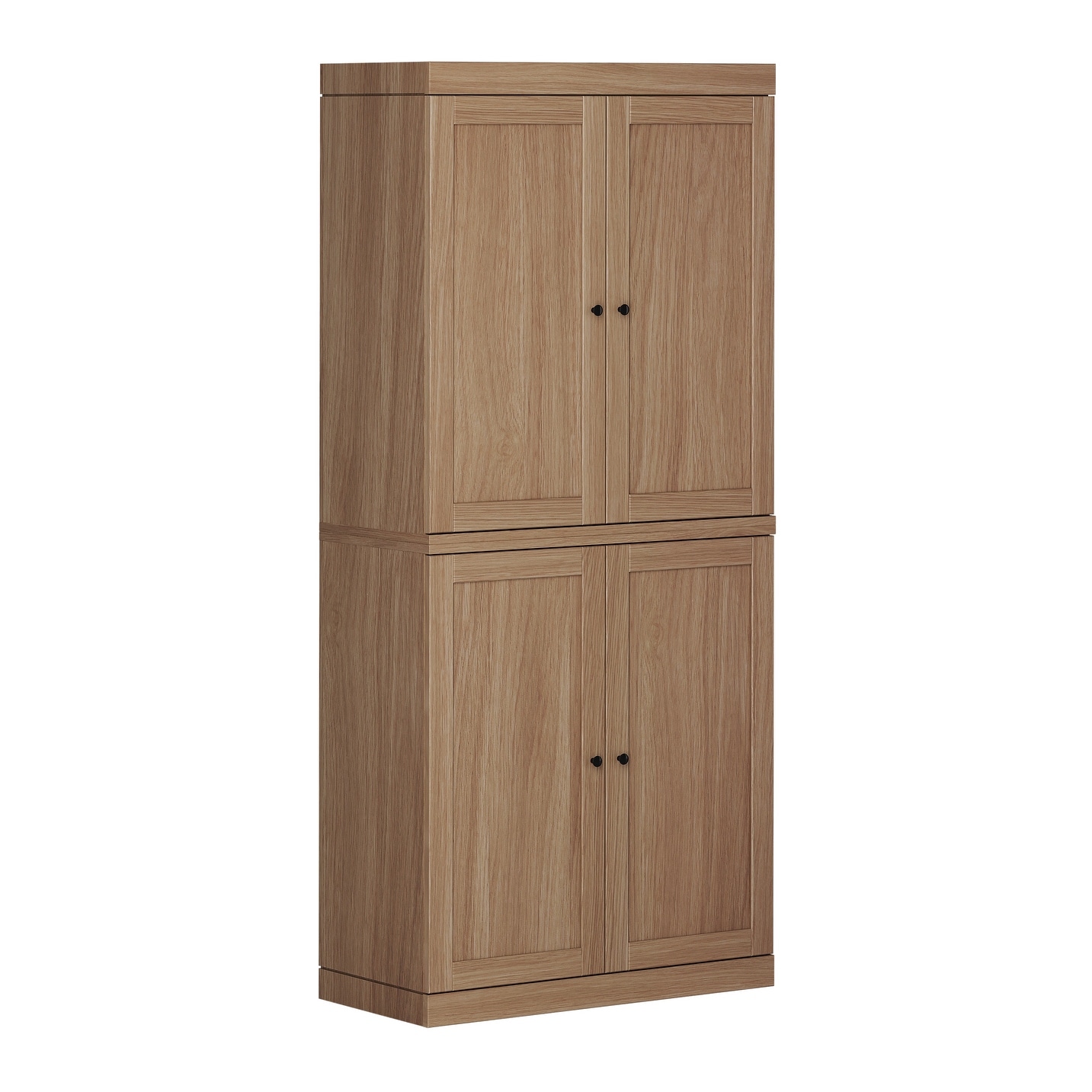 Palace Imports Premium 100% Solid European Oak Hardwood Modular Dining Room Cabinet with Shaker Doors - 32" Wide, 71.5" Tall