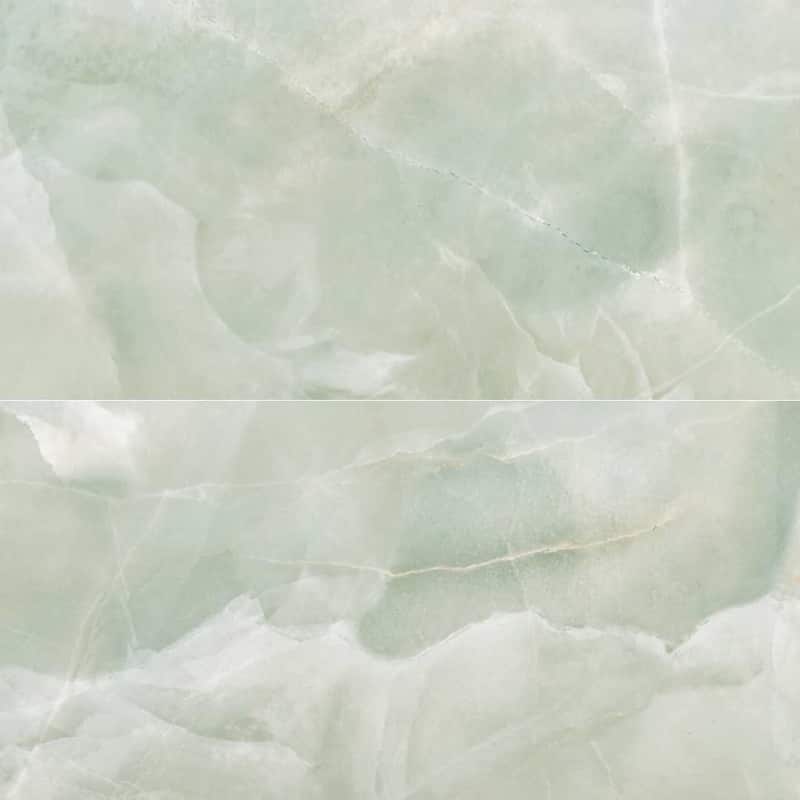 Geo Lust 24x48 Polished Onyx Porcelain Tile - Floor & Wall - Large Format - 4 x 4 Sample - Green