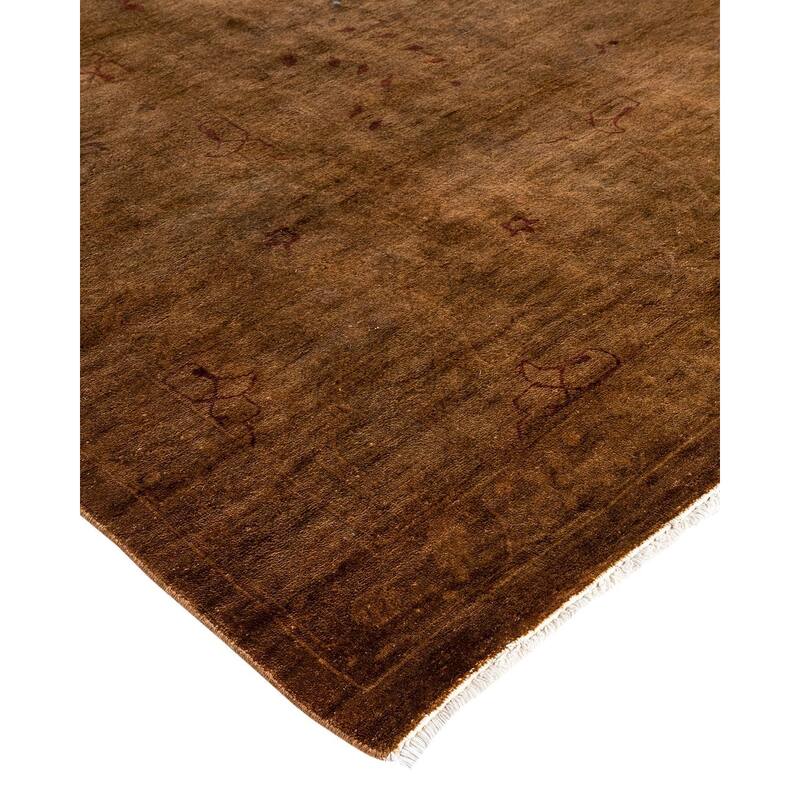 Fine Vibrance, One-of-a-Kind Hand-Knotted Area Rug - Gold, 9' 1" x 12' 2" - 9' 1" x 12' 2"