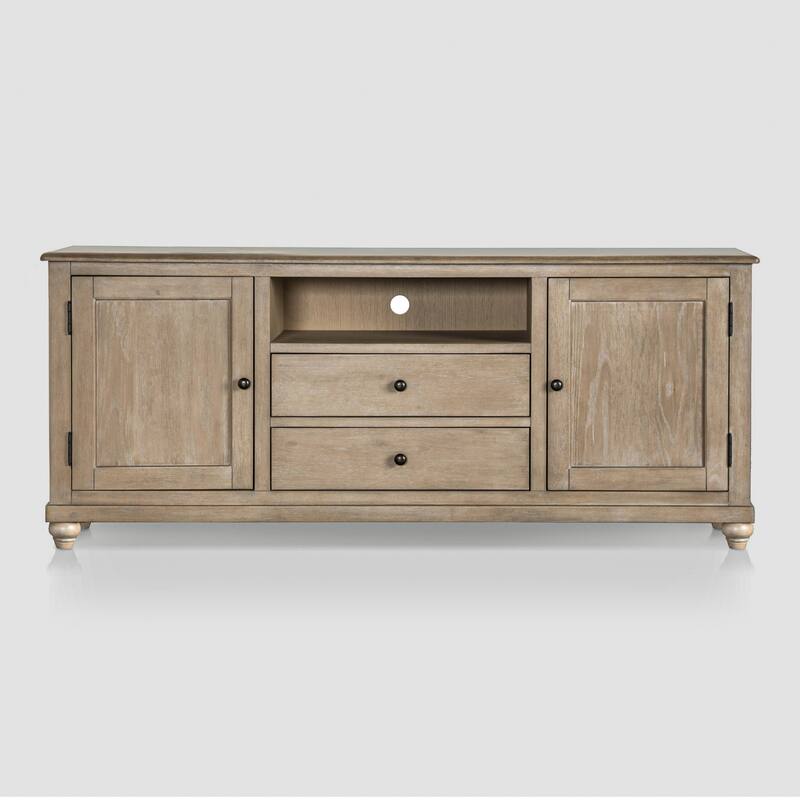Furniture of America Trenden Farmhouse 72-inch Solid Wood 2-Drawer TV Stand
