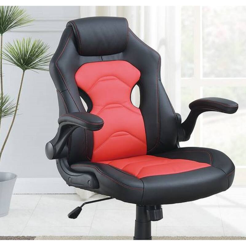 Modern Upholstered Office Chair with Adjustable Height & Cushioned Comfort for Gaming & Work