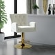preview thumbnail 42 of 76, Loreto Modern Tufted Velvet Swivel chair with Adjustable Height by HULALA HOME IVORY