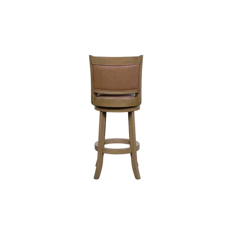 Augusta Wood Upholstered Swivel Counter Barstool