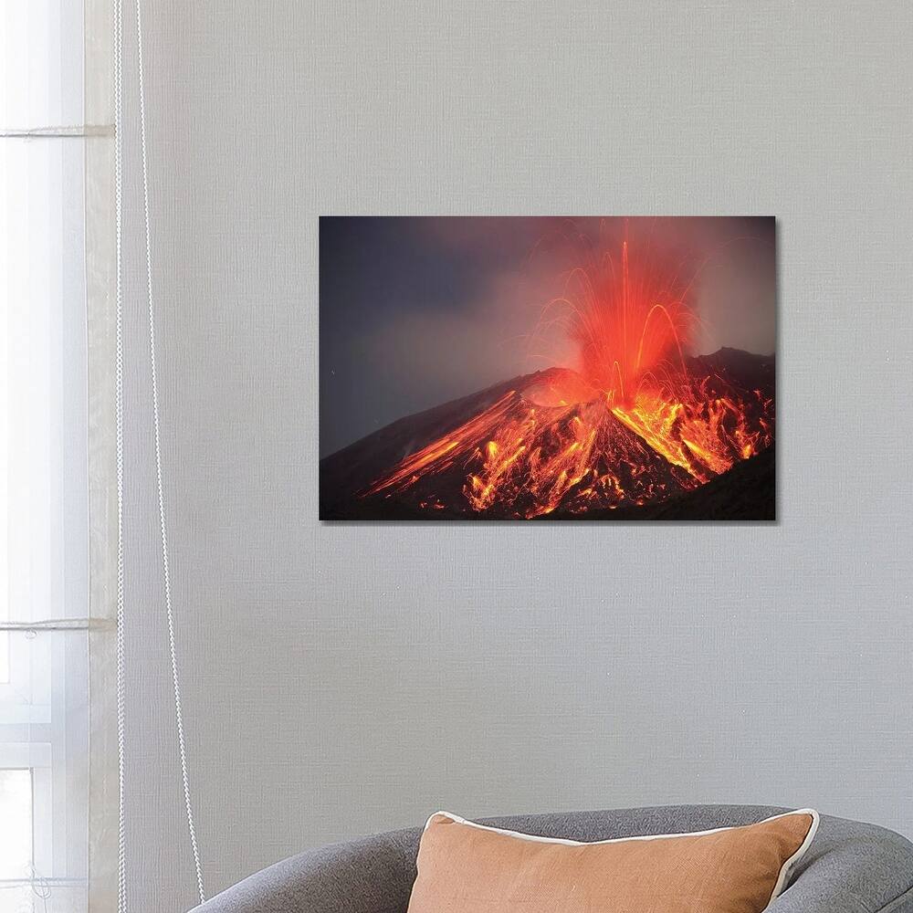 iCanvas "Explosive Vulcanian Eruption Of Lava On Sakurajima Volcano, Japan" by Richard Roscoe Canvas Print