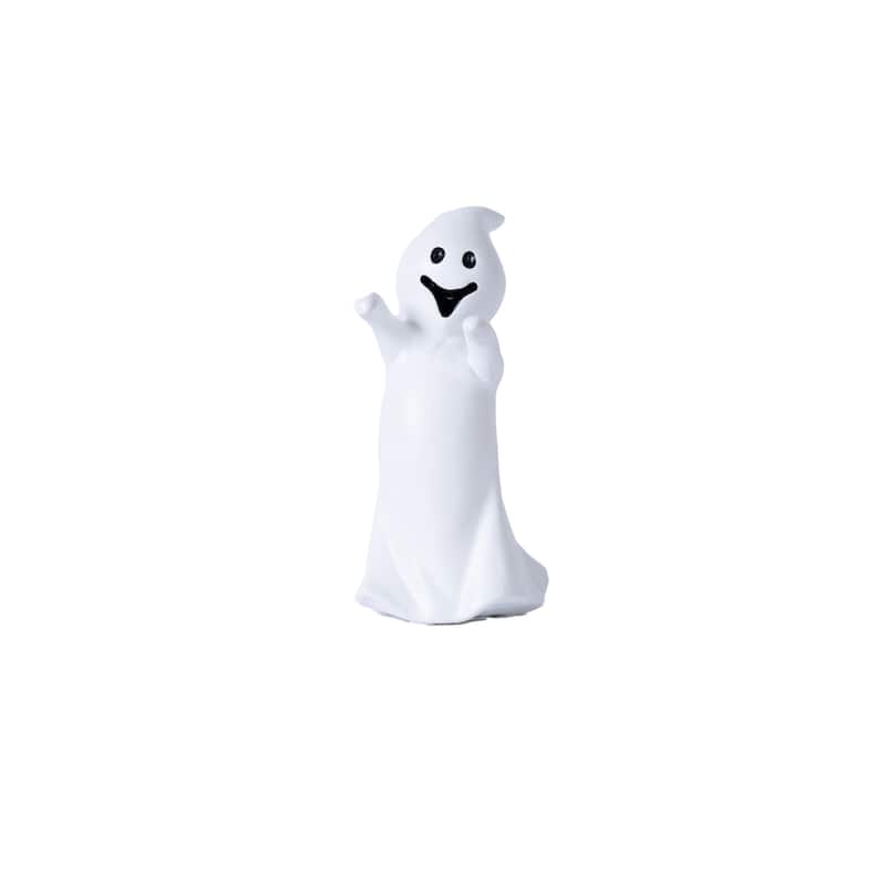 HomeRoots Set of Three White Polyresin Halloween Ghost Figurines - 3.05 in. x 6.35 in. x 3.30 in.