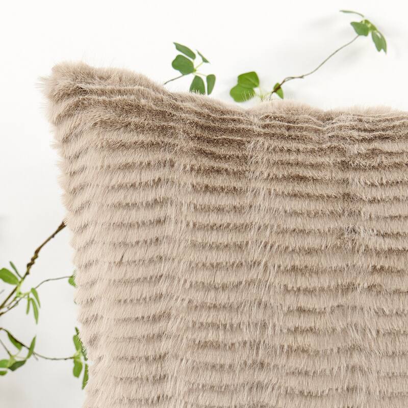 1 Pc Shaggy Wavy FauxFur Pillow Shell Soft Cushion Covers for Sofa