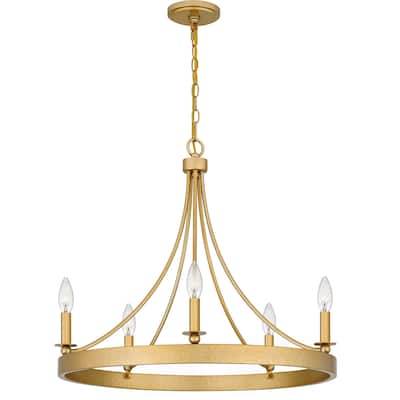 Aspyn 5-Light Light Gold Chandelier - Light Gold