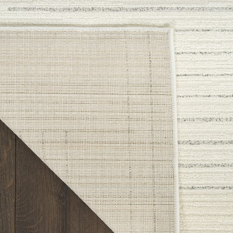 Nourison Ivory Hues Indoor only Cream / Ivory Abstract Area Rug