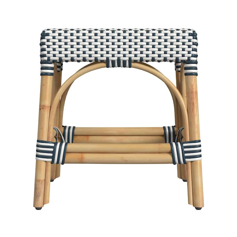 Robias Rattan Rectangular 18" Dining Stool