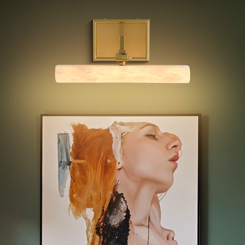 KAYLA 12/20-inch Marble Cylinder Vanity Light-Copper