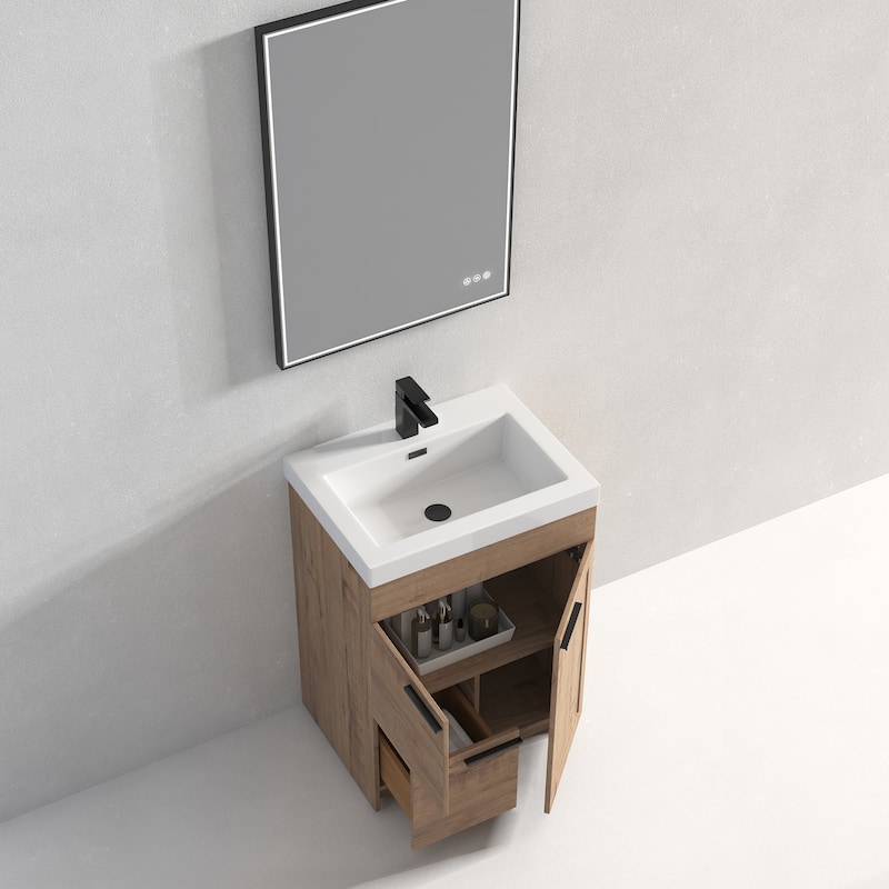 Freestanding Bathroom Vanity with Topmount Sink