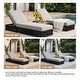 preview thumbnail 61 of 112, Patio Recline Chairs Adjustable Chaise Lounge with Cushions (Set of 2)