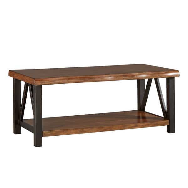 slide 8 of 17, Banyan Live Edge Wood and Metal Accent Tables by iNSPIRE Q Artisan Coffee Table