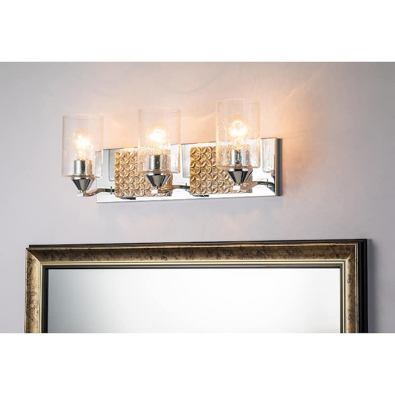 Chrome 3 Light Vanity Bath Bar in Silver