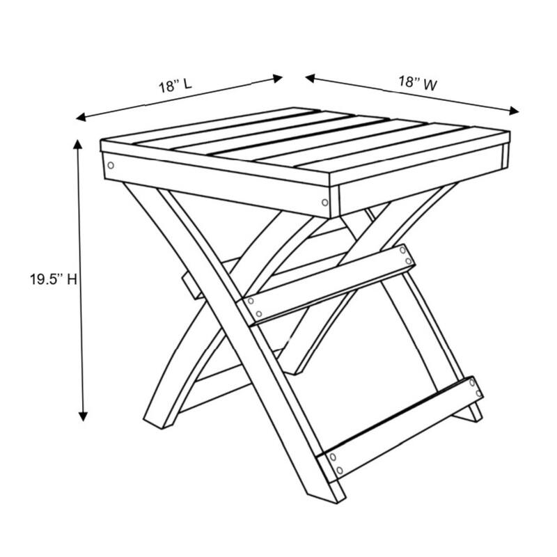 Versailles Quick Assembly All-Weather Outdoor Folding Patio Chair and Table Set - 3-piece