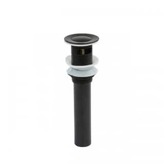 Black Pop Up Sink Drain with Overflow Standard 1.25" OD Pipe and fits 1.75" Drain Hole Openings Renovators Supply