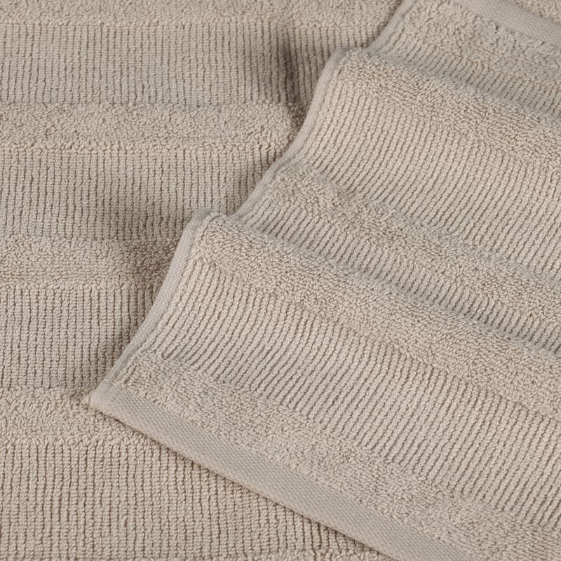 Quick-Dry Ribbed 3-Piece Cotton Towel Set by Superior