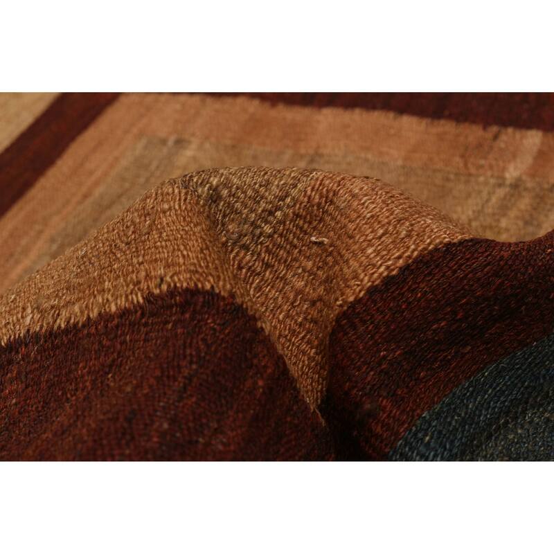 ECARPETGALLERY Flat-Weave Ankara FW Tan Wool Kilim - 6'2 x 12'2