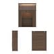 preview thumbnail 17 of 15, LED Lighted Display Cabinet with Fluted Glass Doors, Wooden Sideboard Buffet Cabinet for Living Room or Dining Room