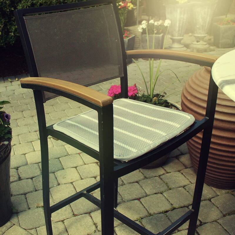 KASENTEX Indoor/Outdoor Mesh Chair Cushion with Ties - Set of 4 - 16x16