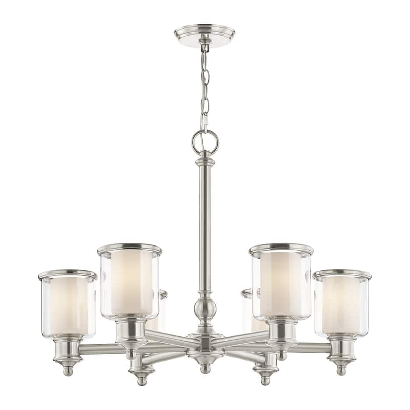 Livex Lighting Middlebush 6 Light 28" Wide Chandelier with Glass