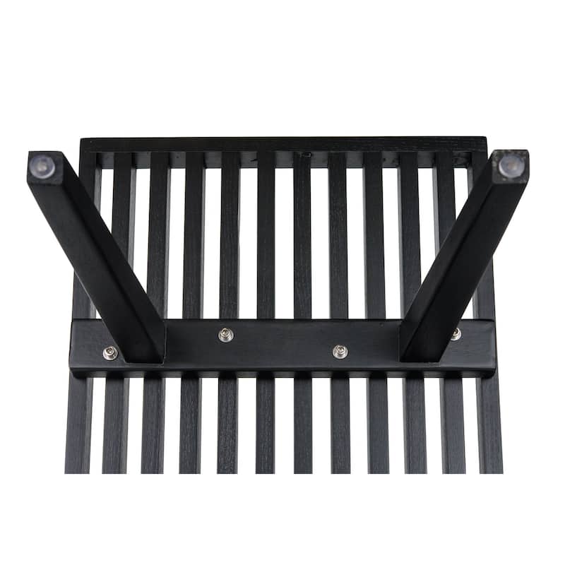 Inwood Solid Wood Entryway Bench with Slatted Seat, Rubberwood Frame, Beech Legs, Indoor Shoe Rack & Storage, Stained Finish