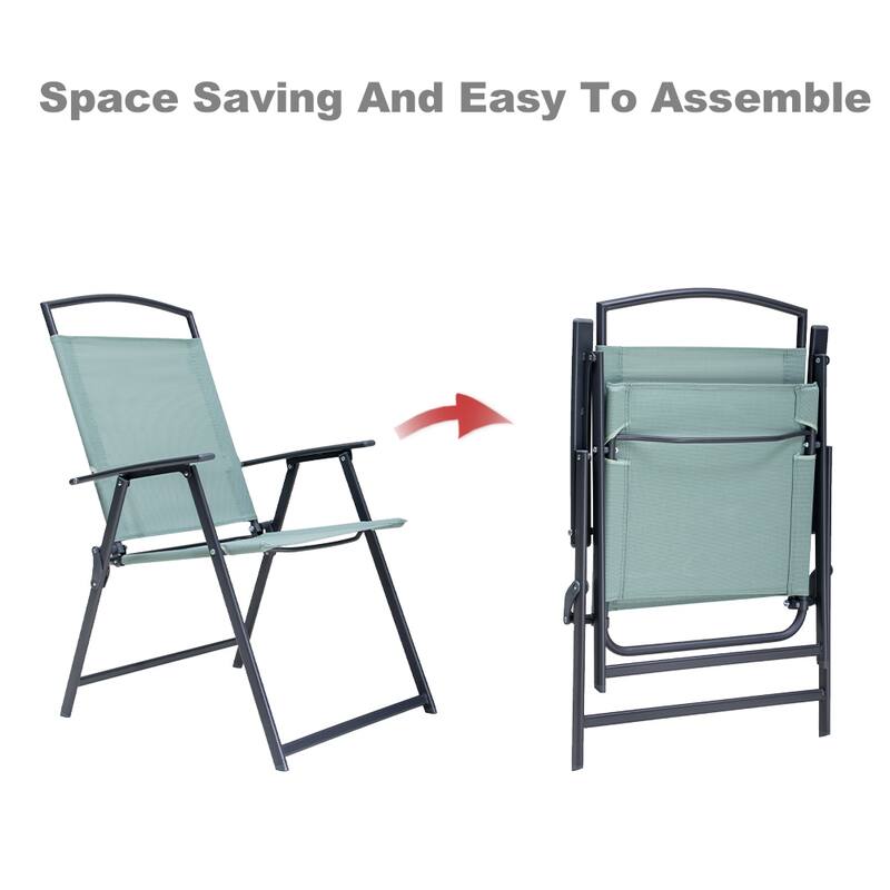 VredHom Outdoor 4-Piece Patio Dining Folding Chairs