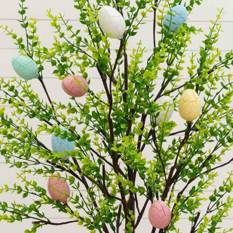 3-ft Pre-Lit Artificial Easter Egg Twig Tree with 48 LED Lights