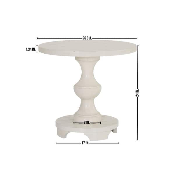 Caesar Round Table Roundhill Furniture Caesar Traditional Round Pedestal End Table - Bed ...