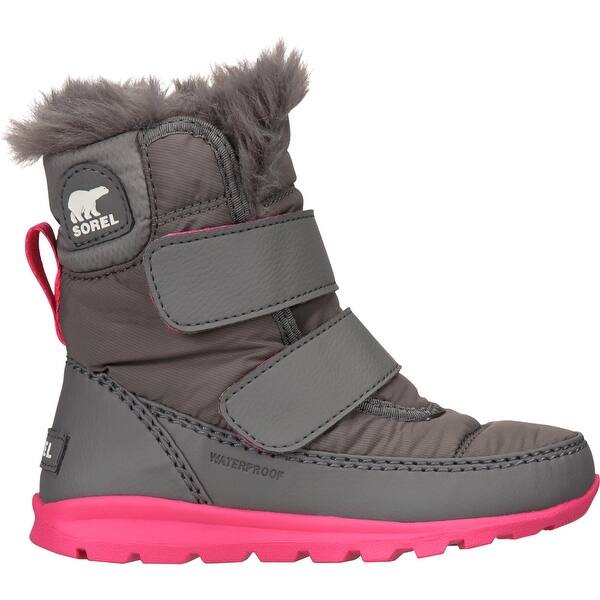 Shop Sorel Girls Whitney Winter Boots Faux Fur Waterproof Quarry