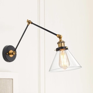 Carbon Loft Modern Industrial Plug-in Wall Lamp Swing Arm Sconce - 20" x 7.25 "x 14"