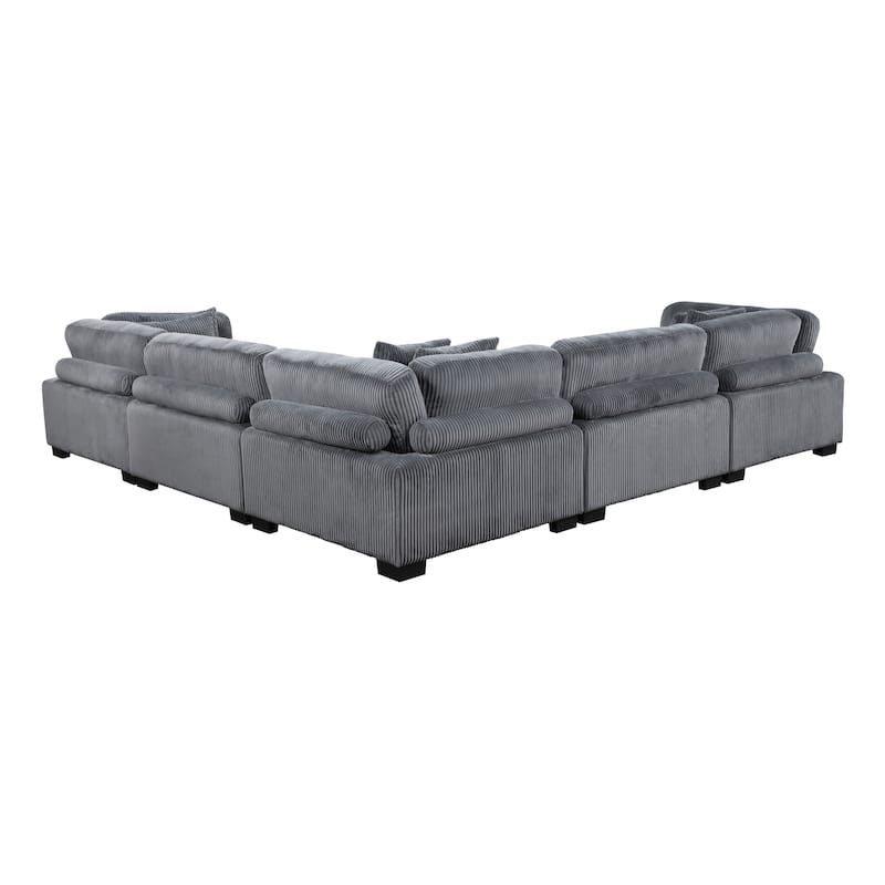 Braidy Corduroy 5-Piece Modular Sectional Sofa