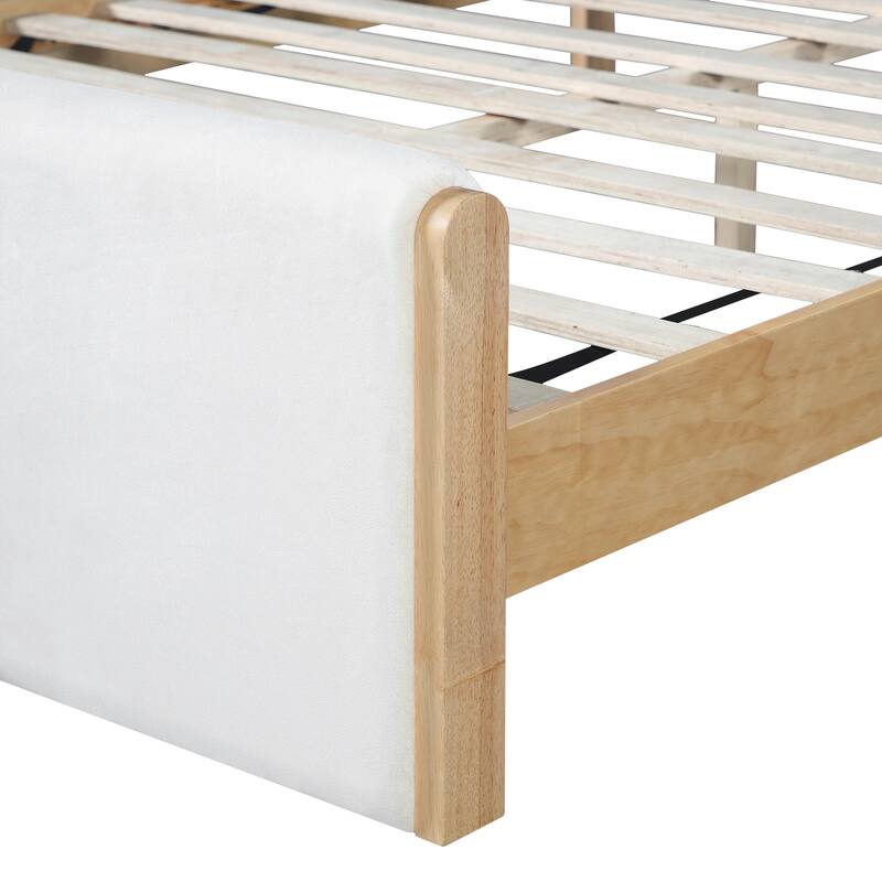 Christopher Knight Home - Mapleton Contemporary Wood Upholstered Panel Bed with Padded Headboard and Footboard