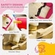 preview thumbnail 4 of 8, Kids Rocking Horse, Ride on Unicorn with Realistic Sounds, Safety Belt & Wooden Base, Plush Animal Rocker - Cream White