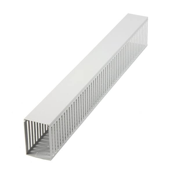 Shop 3 3ft Long 150mm X 100mm Pvc Open Slot Wire Duct Cable Raceway Organizer W Cover Overstock 18253299