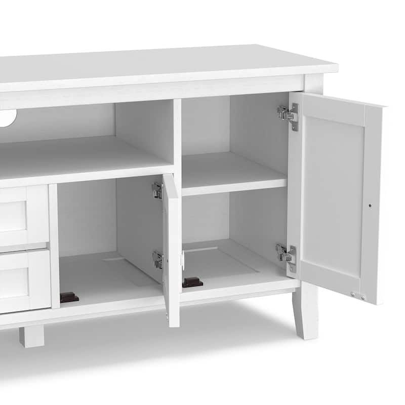 WYNDENHALL Norfolk SOLID WOOD 72 inch Wide TV Media Stand For TVs up to 80 inches - 72'' W x 17.5'' D x 26'' H