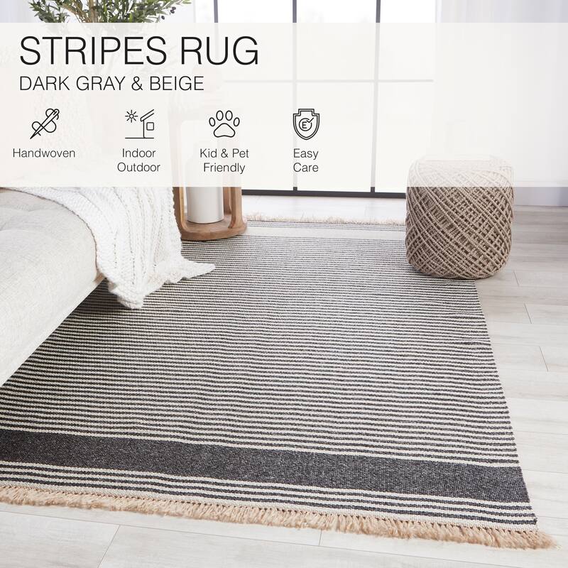 Strand Indoor/ Outdoor Striped Area Rug